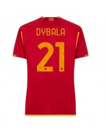 AS Roma Paulo Dybala #21 Domácí Dres pro Dámské 2023-24 Krátký Rukáv